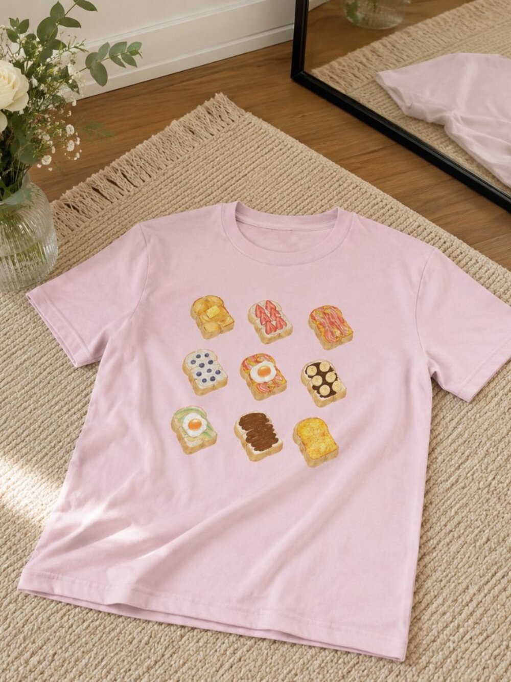 Toast Baby Tee 🍞✨ | 90s Vintage Graphic Crop Top | Coquette Y2K Aesthetic